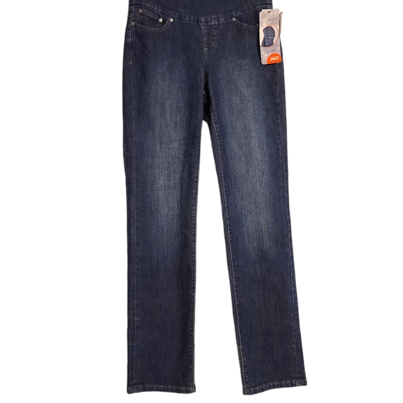 JAG Peri Straight Women's Size 4 Pull on Anchor Blue 32" inseam denim jeans - Picture 2 of 11